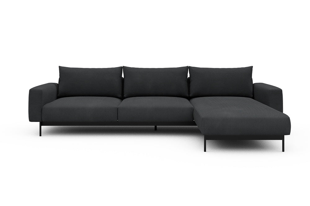 Arthon Modular Sofa - D2 - 305 x 185 cm - 2 Seater + Chaise - 593 Corduroy Graphite