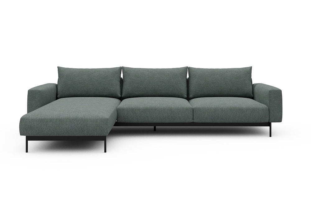 Arthon Modular Sofa - D2M - 305 x 185 cm - Chaise + 2 Seater - 770 Carreno Cielo Blue