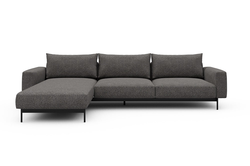 Arthon Modular Sofa - D2M - 305 x 185 cm - Chaise + 2 Seater - 772 Carreno Salt & Pepper