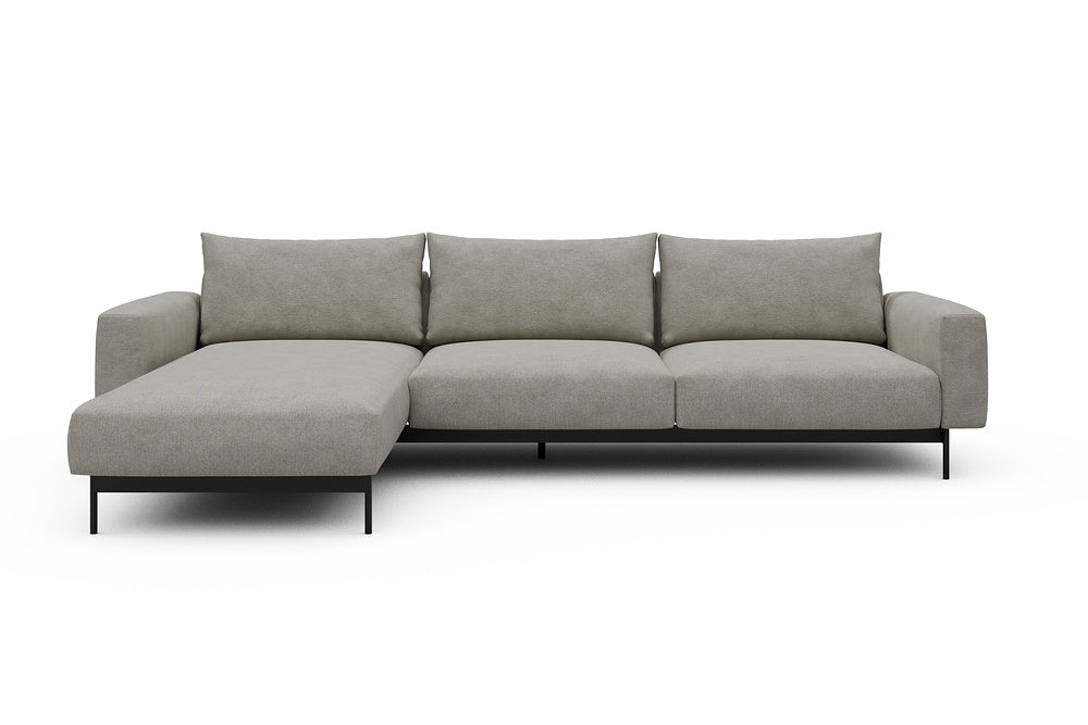 Arthon Modular Sofa - D2M - 305 x 185 cm - Chaise + 2 Seater - 773 Carreno Moon Stone White