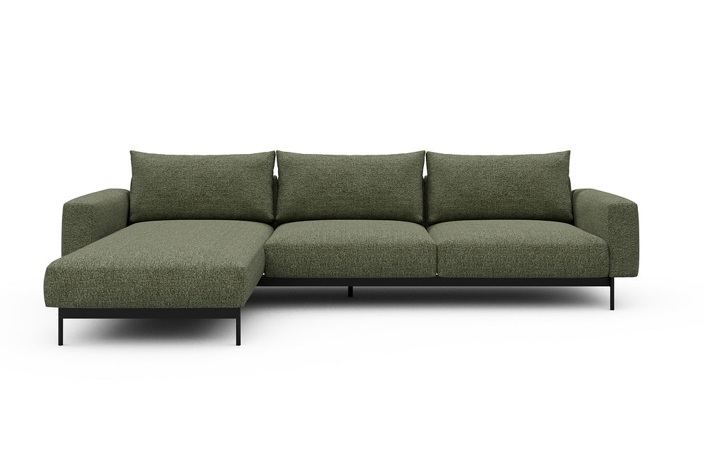 Arthon Modular Sofa - D2M - 305 x 185 cm - Chaise + 2 Seater - 775 Carreno Vivid Green