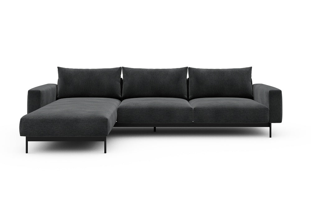 Arthon Modular Sofa - D2M - 305 x 185 cm - Chaise + 2 Seater - 811 Smooth Deep Warm Grey