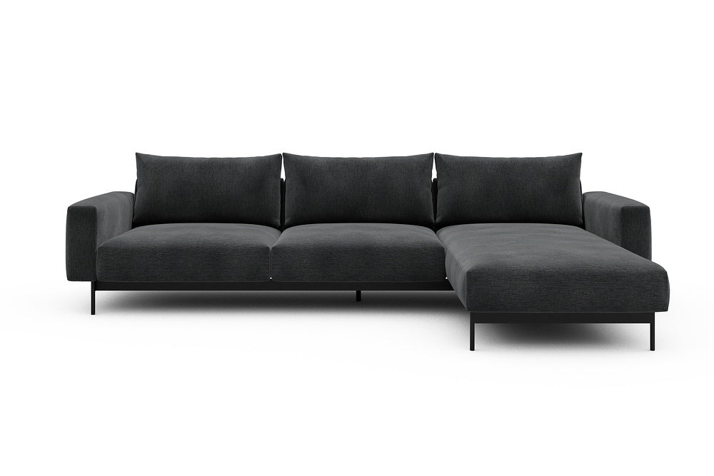 Arthon Modular Sofa - D2 - 305 x 185 cm - 2 Seater + Chaise - 811 Smooth Deep Warm Grey