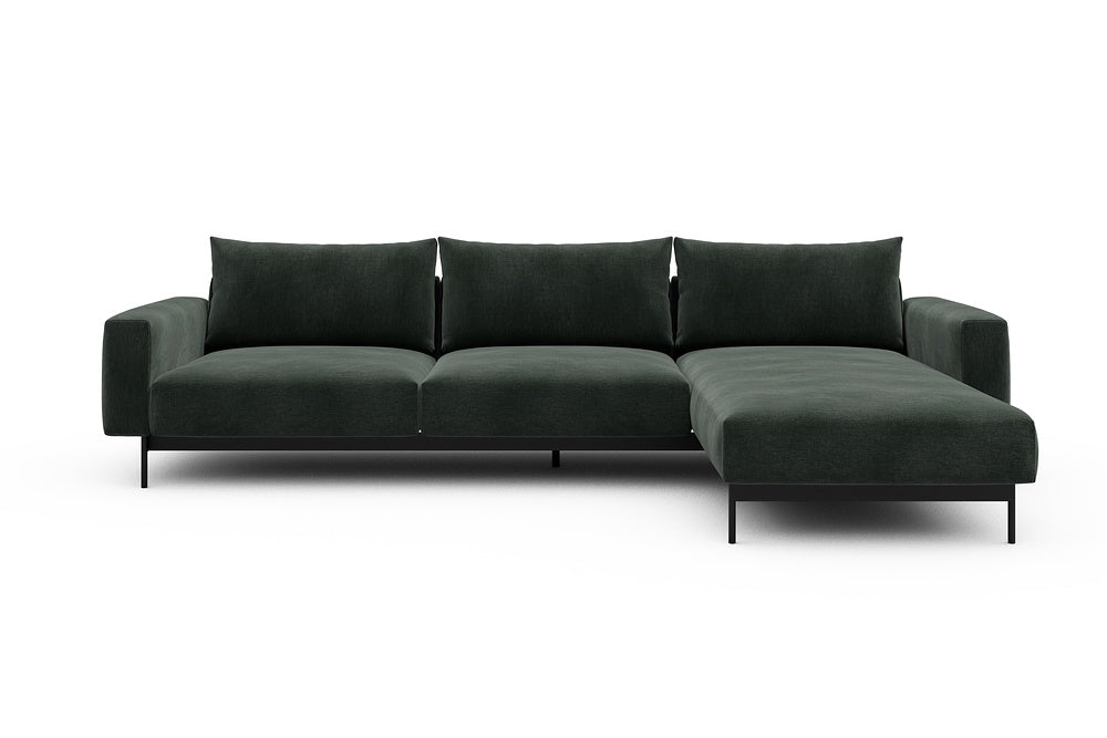 Arthon Modular Sofa - D2 - 305 x 185 cm - 2 Seater + Chaise - 814 Smooth Laural Green
