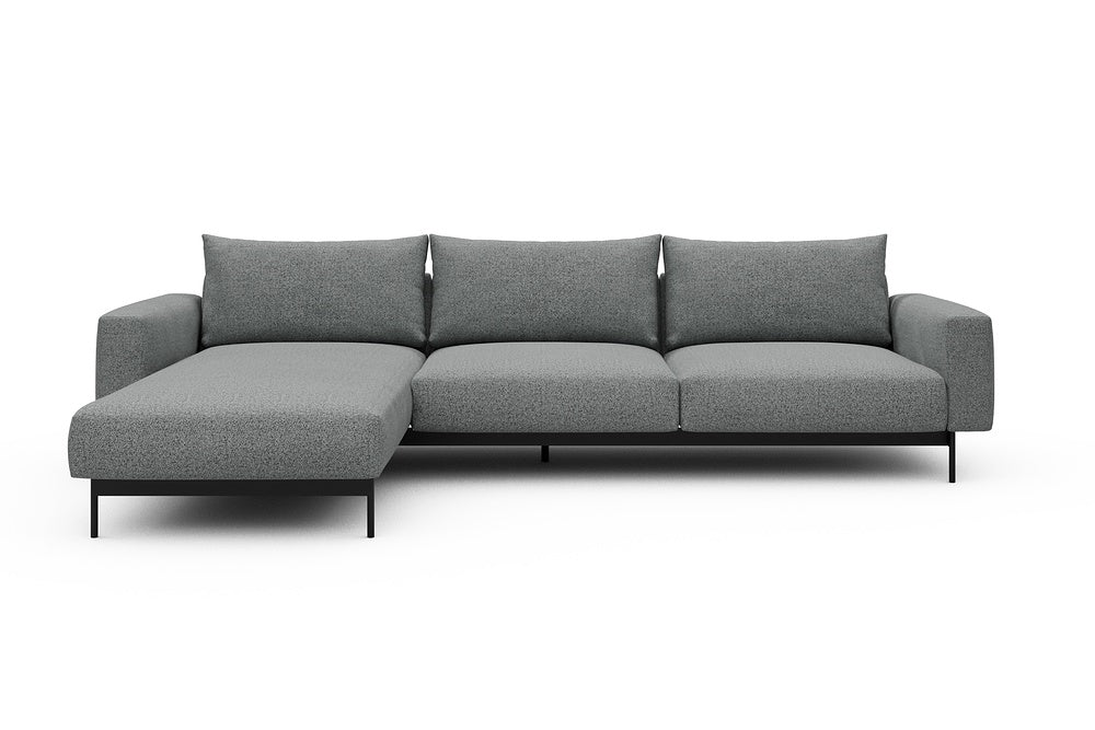 Arthon Modular Sofa - D2M - 305 x 185 cm - Chaise + 2 Seater - 819 Aivi Gravel Grey