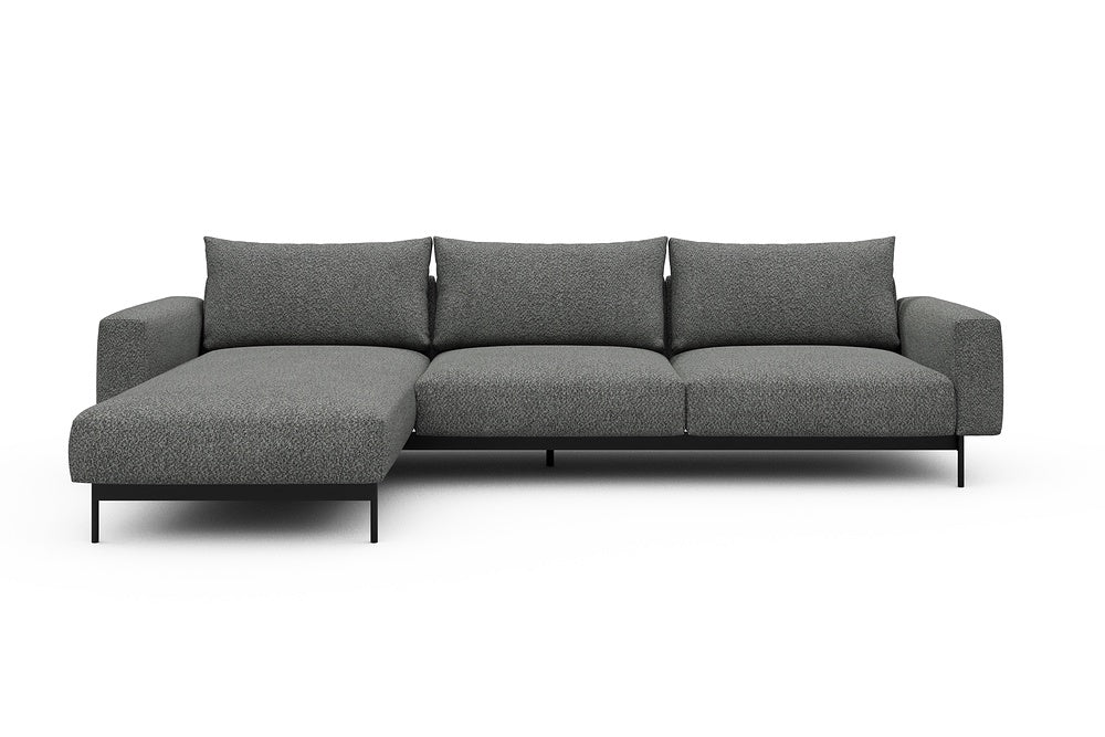 Arthon Modular Sofa - D2M - 305 x 185 cm - Chaise + 2 Seater - 868 Vanora Warm Grey