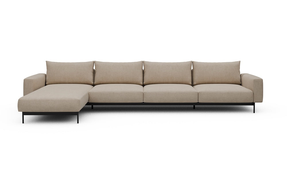 Arthon Modular Sofa - D3M - 395 x 185 cm - Chaise + 3 Seater - 410 Esina Almond Beige