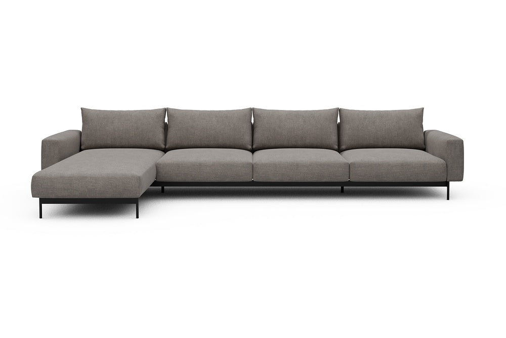 Arthon Modular Sofa - D3M - 395 x 185 cm - Chaise + 3 Seater - 418 Esina Truffle