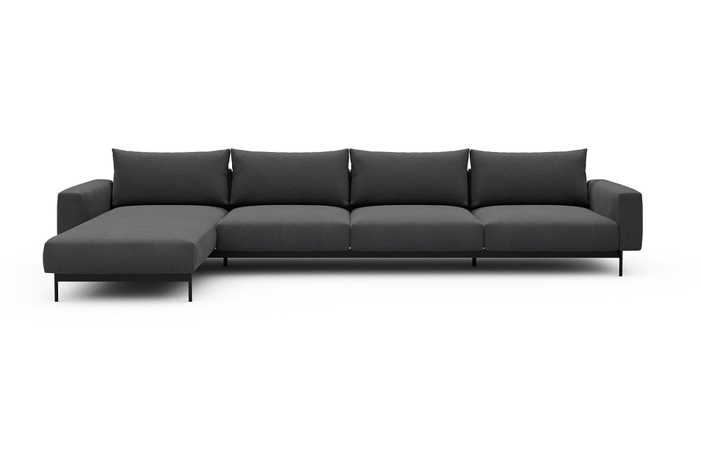 Arthon Modular Sofa - D3M - 395 x 185 cm - Chaise + 3 Seater - 441 Satya Warm Zinc