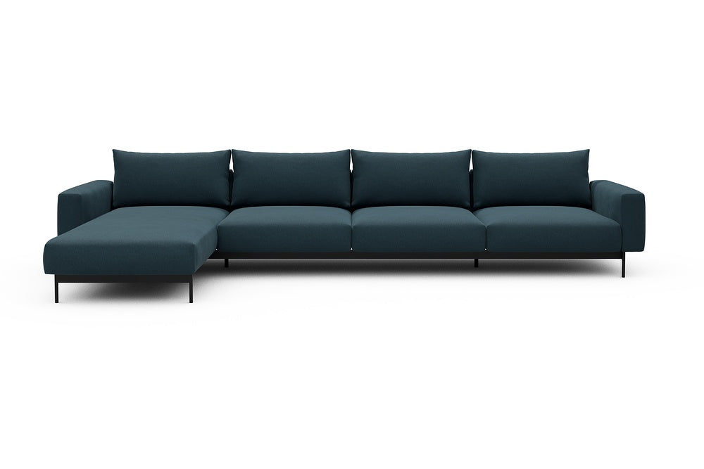 Arthon Modular Sofa - D3M - 395 x 185 cm - Chaise + 3 Seater - 443 Satya Deep Blue