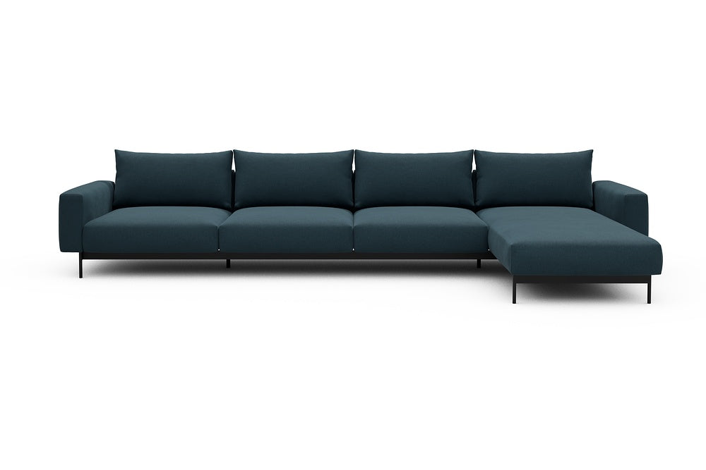 Arthon Modular Sofa - D3 - 395 x 185 cm - 3 Seater + Chaise - 443 Satya Deep Blue