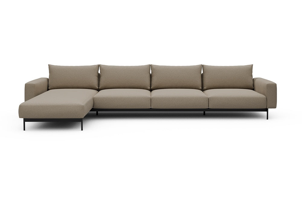 Arthon Modular Sofa - D3M - 395 x 185 cm - Chaise + 3 Seater - 445 Satya Natural Biege