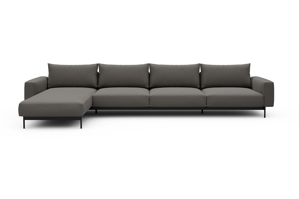 Arthon Modular Sofa - D3M - 395 x 185 cm - Chaise + 3 Seater - 446 Satya Taupe Brown