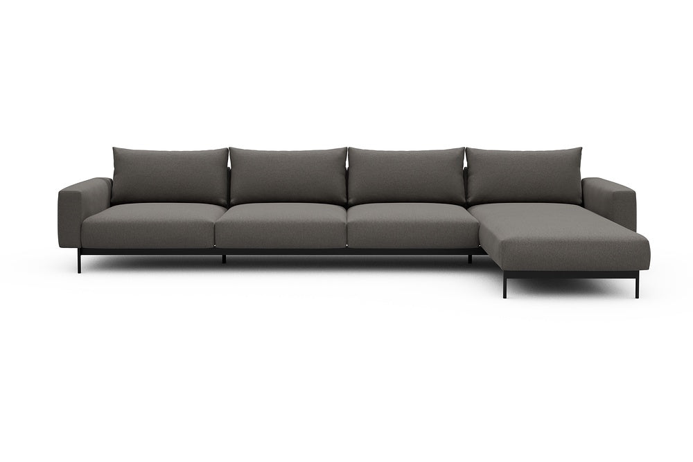 Arthon Modular Sofa - D3 - 395 x 185 cm - 3 Seater + Chaise - 446 Satya Taupe Brown