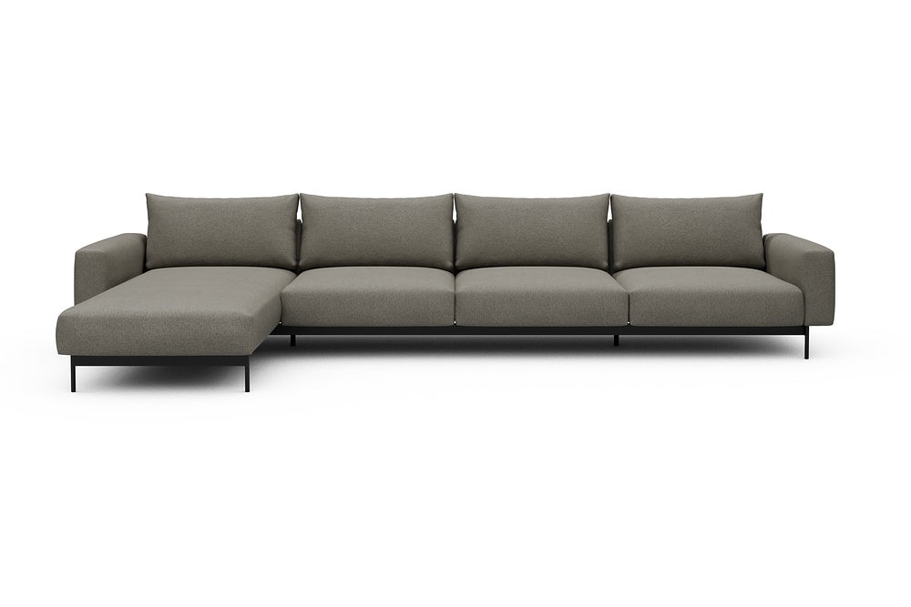 Arthon Modular Sofa - D3M - 395 x 185 cm - Chaise + 3 Seater - 486 Denari Warm Grey