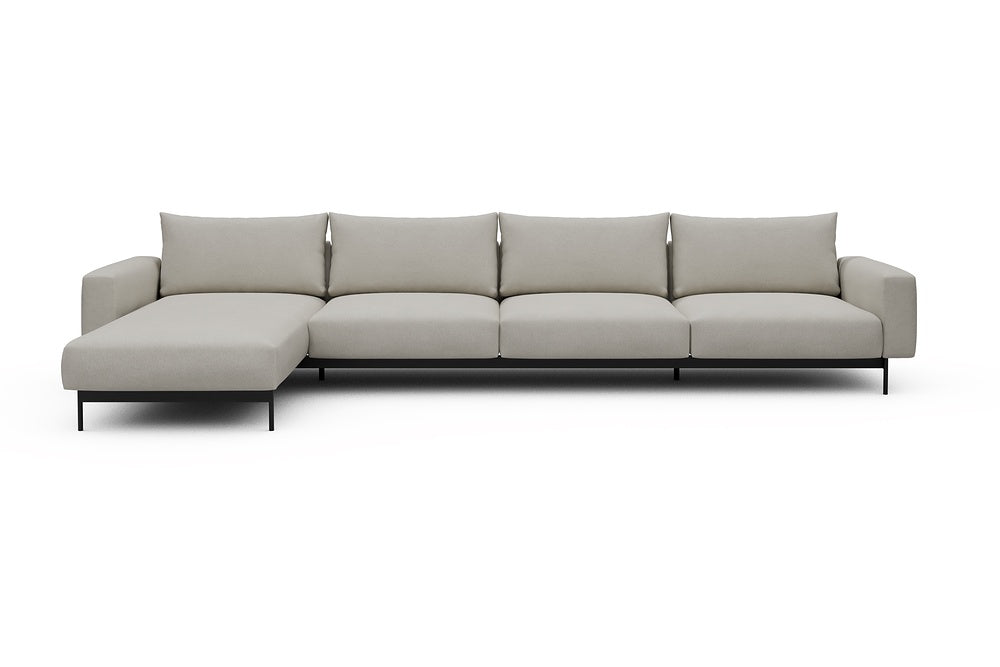 Arthon Modular Sofa - D3M - 395 x 185 cm - Chaise + 3 Seater - 487 Denari Clean Beige