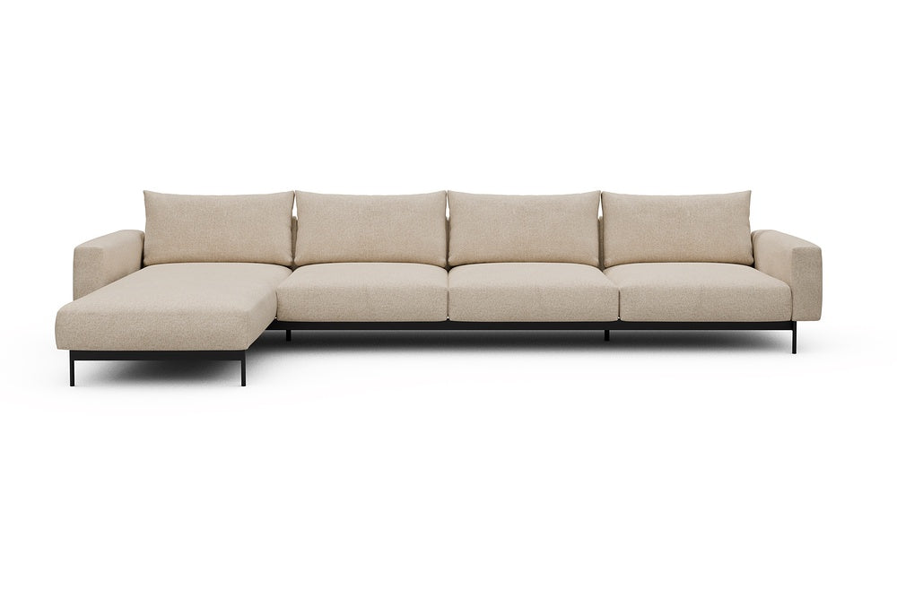 Arthon Modular Sofa - D3M - 395 x 185 cm - Chaise + 3 Seater - 496 Casone Natural Beigie