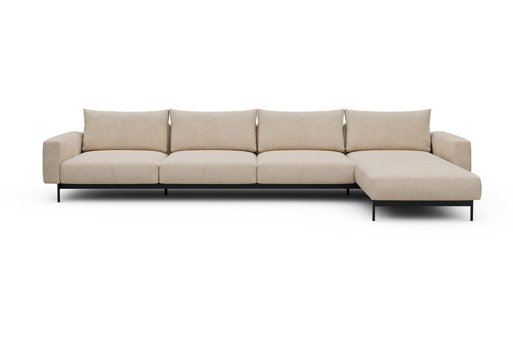 Arthon Modular Sofa - D3 - 395 x 185 cm - 3 Seater + Chaise - 496 Casone Natural Beigie
