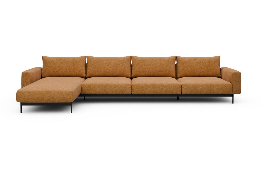 Arthon Modular Sofa - D3M - 395 x 185 cm - Chaise + 3 Seater - 497 Casone Warm Yellow