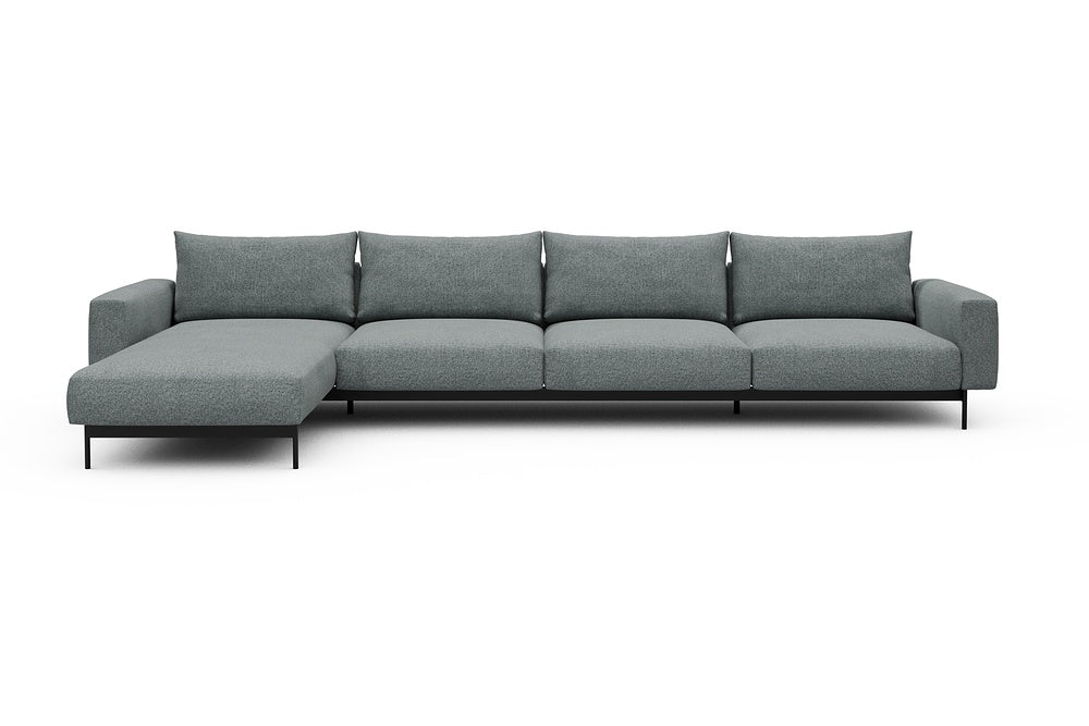 Arthon Modular Sofa - D3M - 395 x 185 cm - Chaise + 3 Seater - 499 Casone Light mixed Green