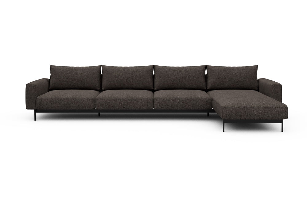 Arthon Modular Sofa - D3 - 395 x 185 cm - 3 Seater + Chaise - 530 Bouclé Taupe