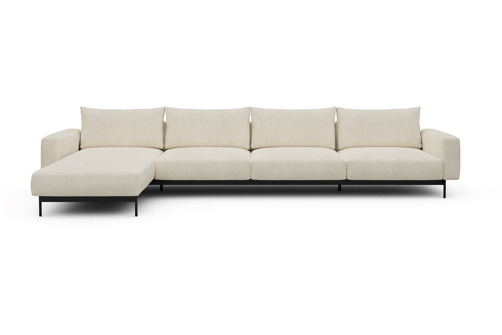 Arthon Modular Sofa - D3M - 395 x 185 cm - Chaise + 3 Seater - 531 Bouclé Off White