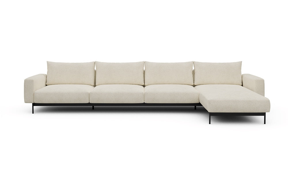 Arthon Modular Sofa - D3 - 395 x 185 cm - 3 Seater + Chaise - 531 Bouclé Off White