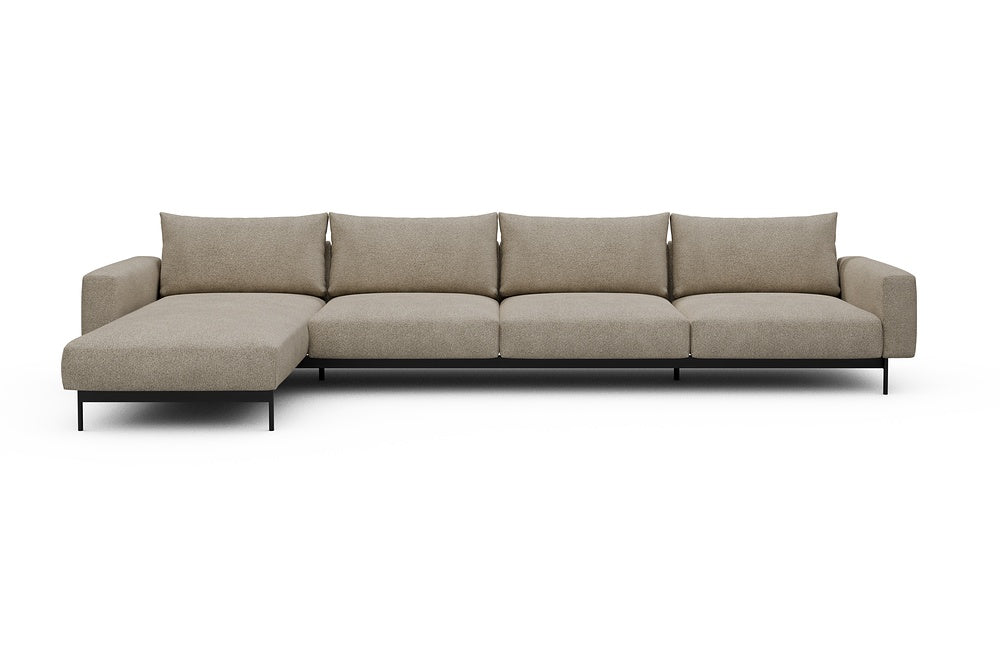 Arthon Modular Sofa - D3M - 395 x 185 cm - Chaise + 3 Seater - 539 Bouclé Beige