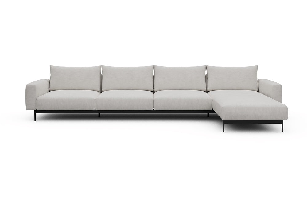 Arthon Modular Sofa - D3 - 395 x 185 cm - 3 Seater + Chaise - 574 Vivus Dusty Off White