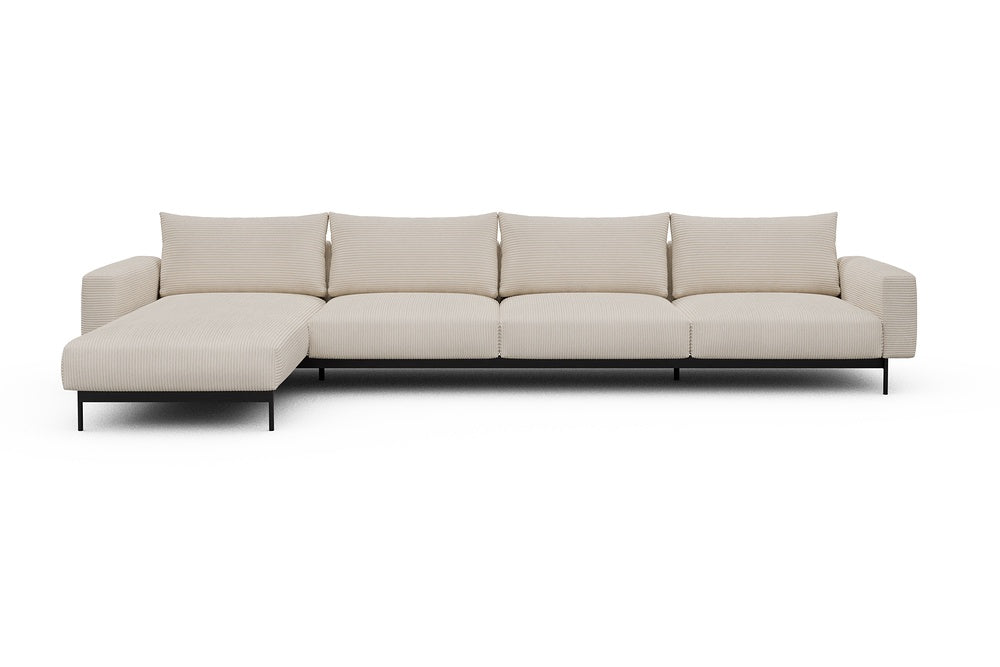 Arthon Modular Sofa - D3M - 395 x 185 cm - Chaise + 3 Seater - 594 Corduroy Ivory