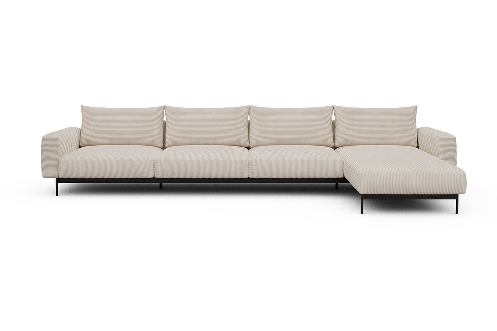 Arthon Modular Sofa - D3 - 395 x 185 cm - 3 Seater + Chaise - 594 Corduroy Ivory
