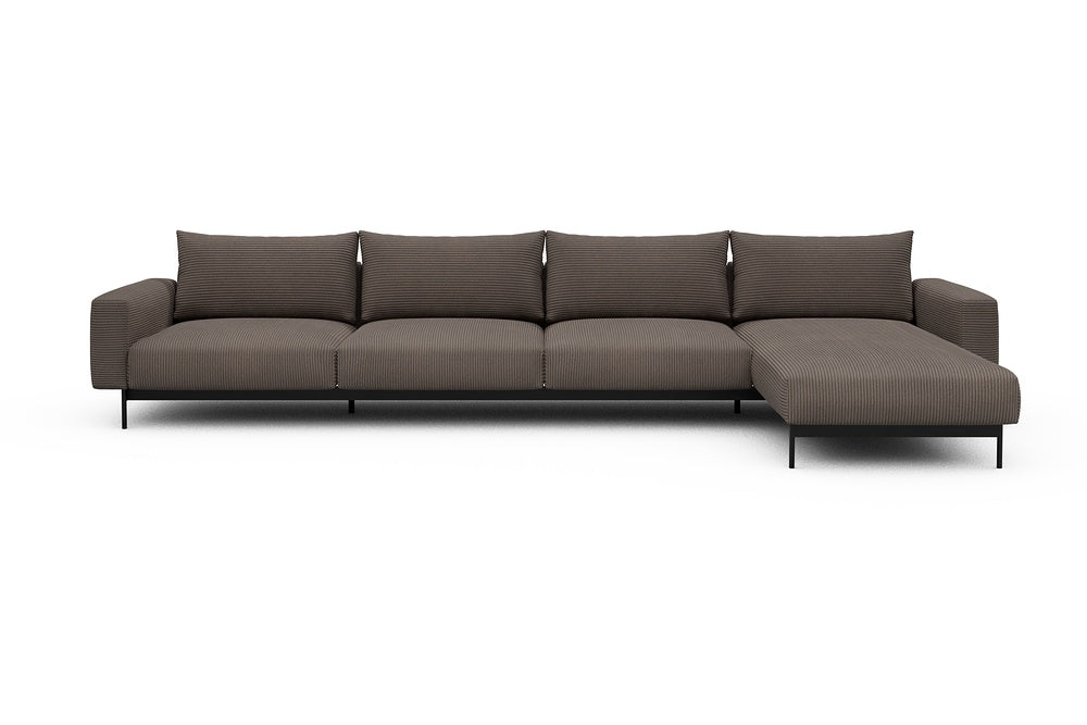 Arthon Modular Sofa - D3 - 395 x 185 cm - 3 Seater + Chaise - 596 Corduroy Mocha