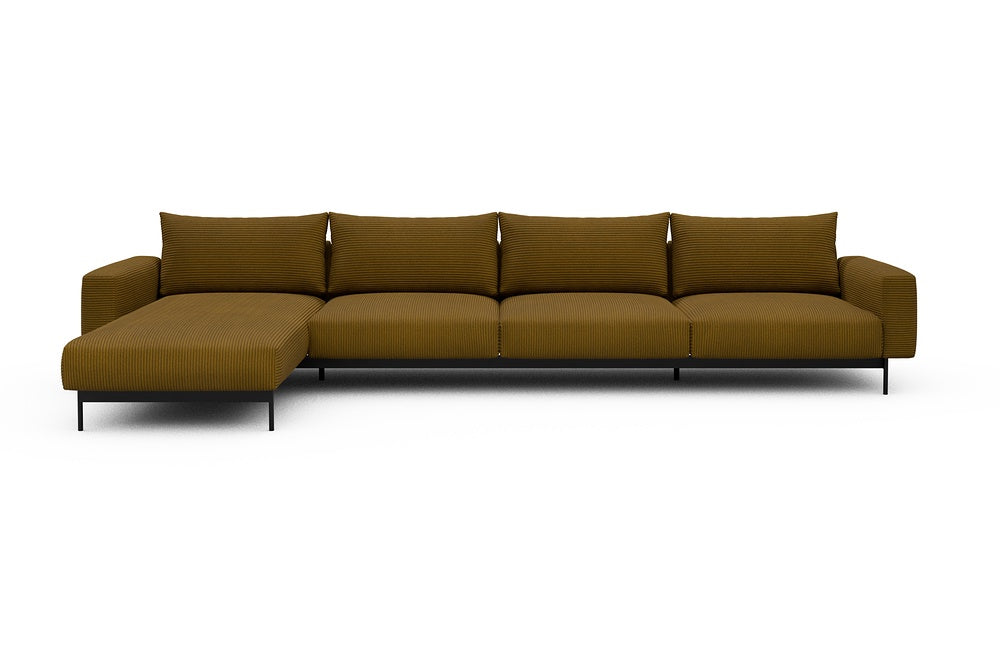 Arthon Modular Sofa - D3M - 395 x 185 cm - Chaise + 3 Seater - 601 Corduroy Ochre