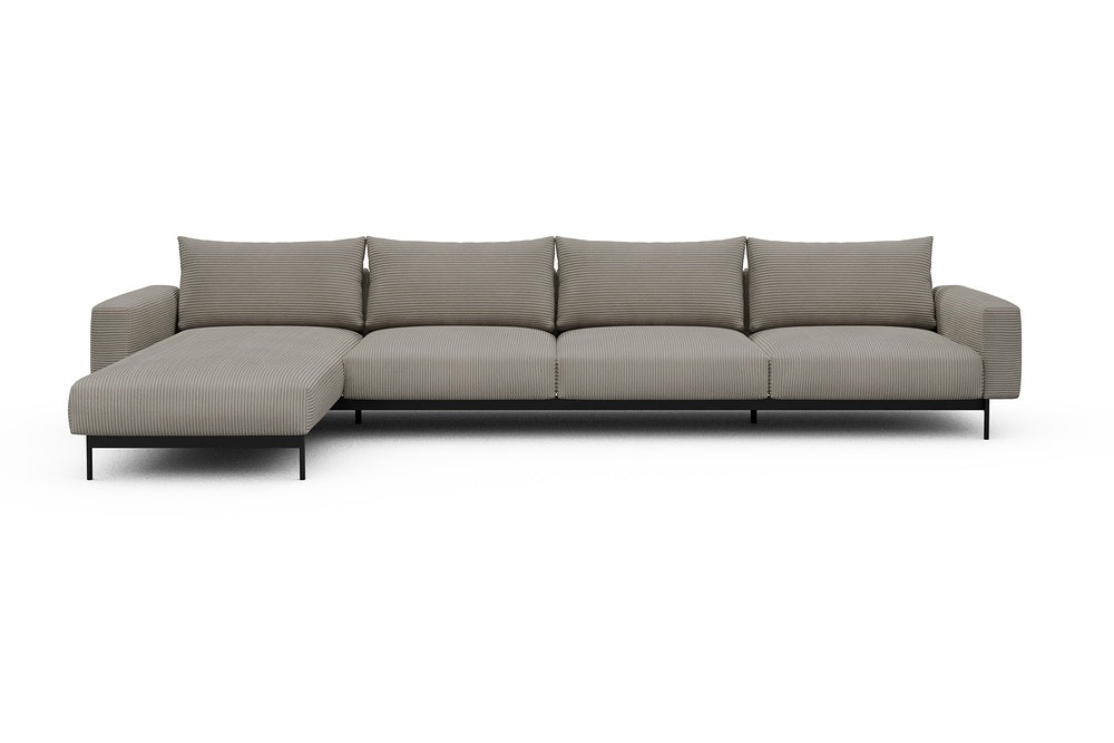 Arthon Modular Sofa - D3M - 395 x 185 cm - Chaise + 3 Seater - 603 Corduroy Beige