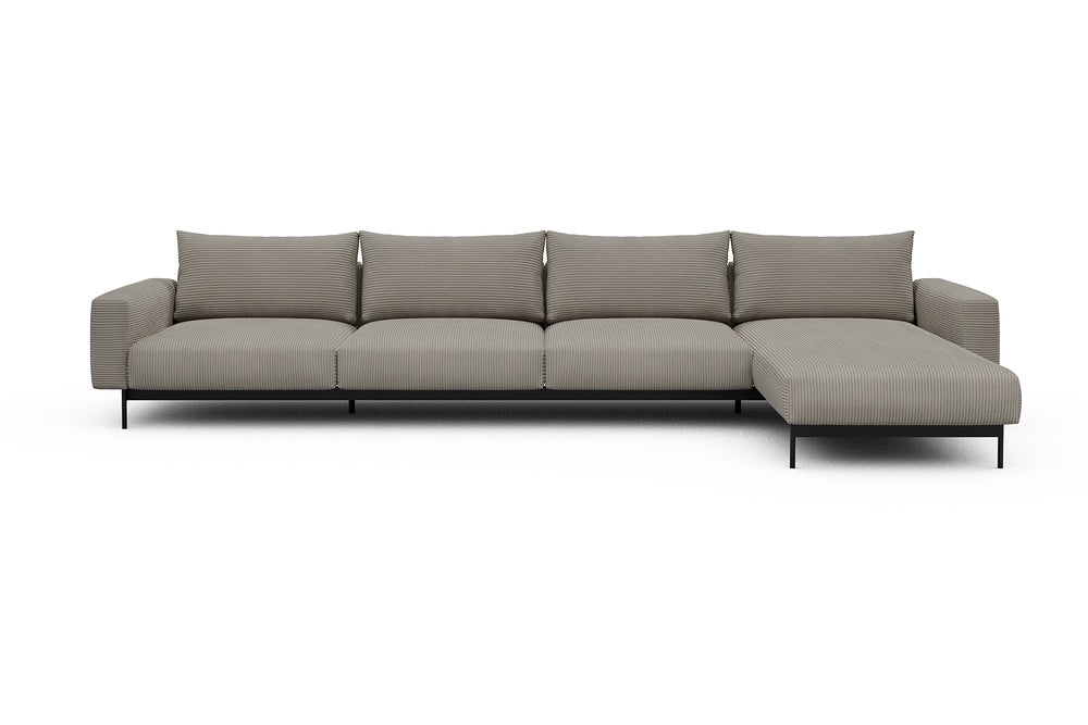 Arthon Modular Sofa - D3 - 395 x 185 cm - 3 Seater + Chaise - 603 Corduroy Beige