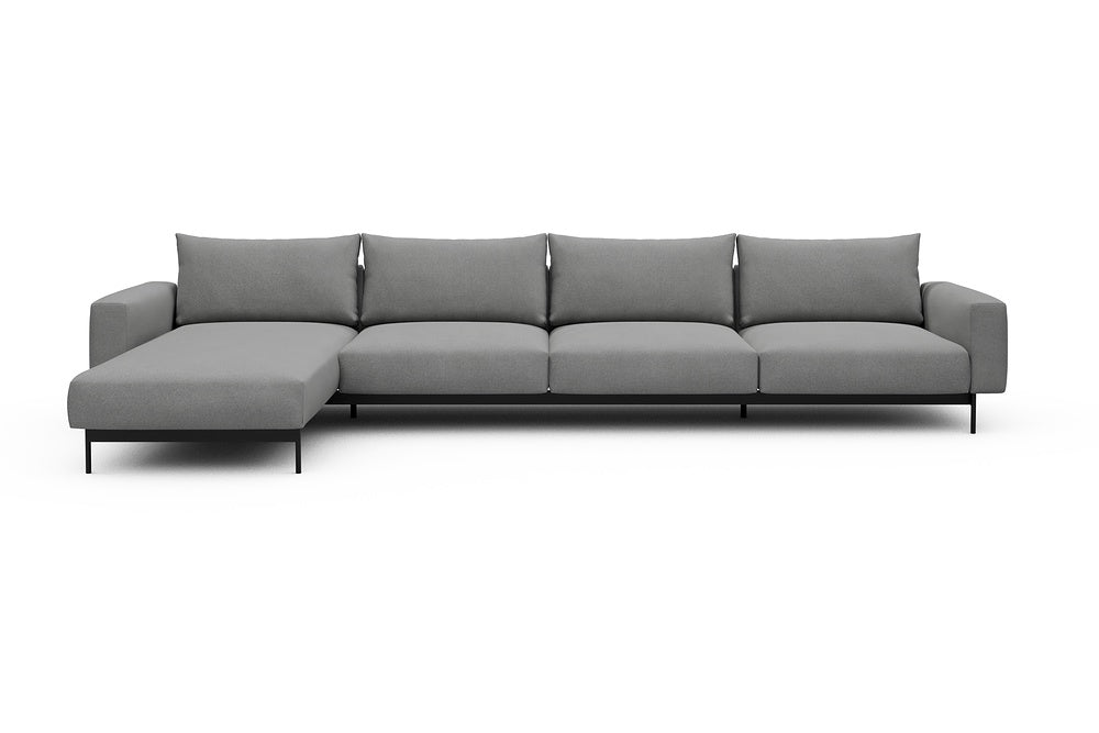 Arthon Modular Sofa - D3M - 395 x 185 cm - Chaise + 3 Seater - 764 Cura Sand Grey
