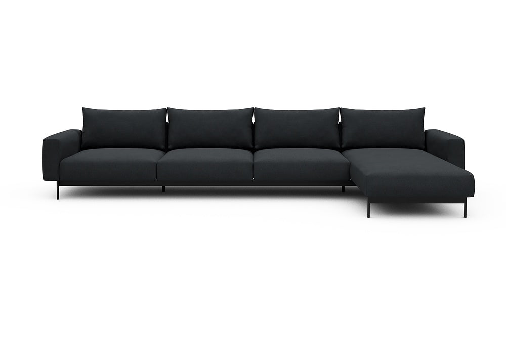 Arthon Modular Sofa - D3 - 395 x 185 cm - 3 Seater + Chaise - 766 Cura Anthracite