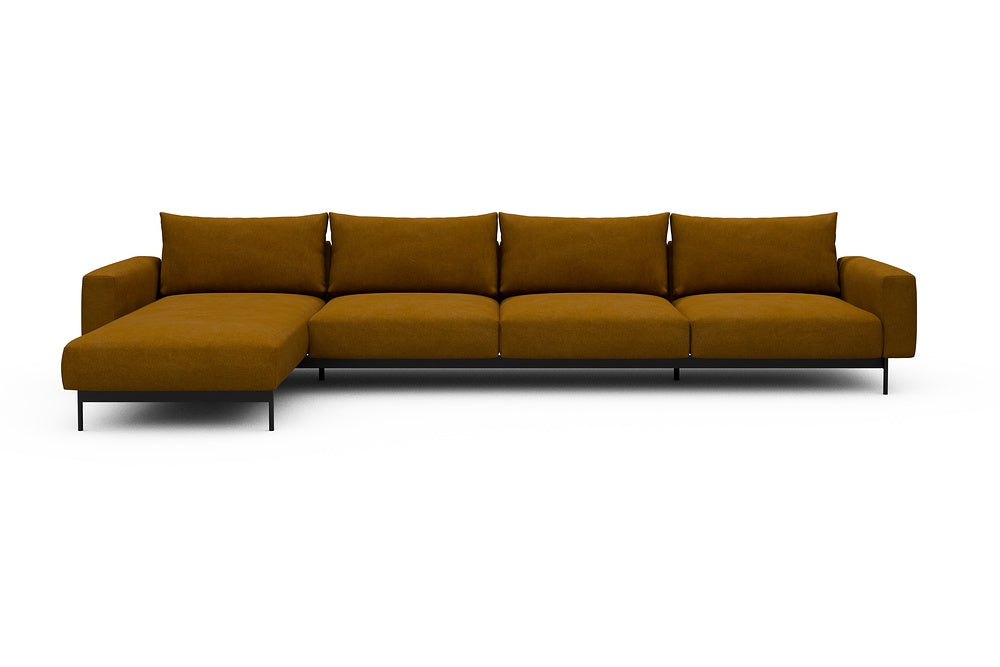 Arthon Modular Sofa - D3M - 395 x 185 cm - Chaise + 3 Seater - 767 Cura Apricot