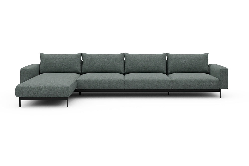 Arthon Modular Sofa - D3M - 395 x 185 cm - Chaise + 3 Seater - 770 Carreno Cielo Blue