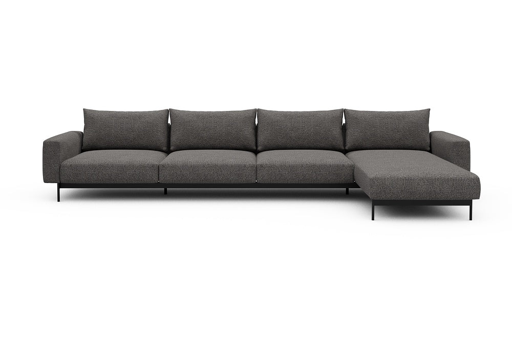 Arthon Modular Sofa - D3 - 395 x 185 cm - 3 Seater + Chaise - 772 Carreno Salt & Pepper