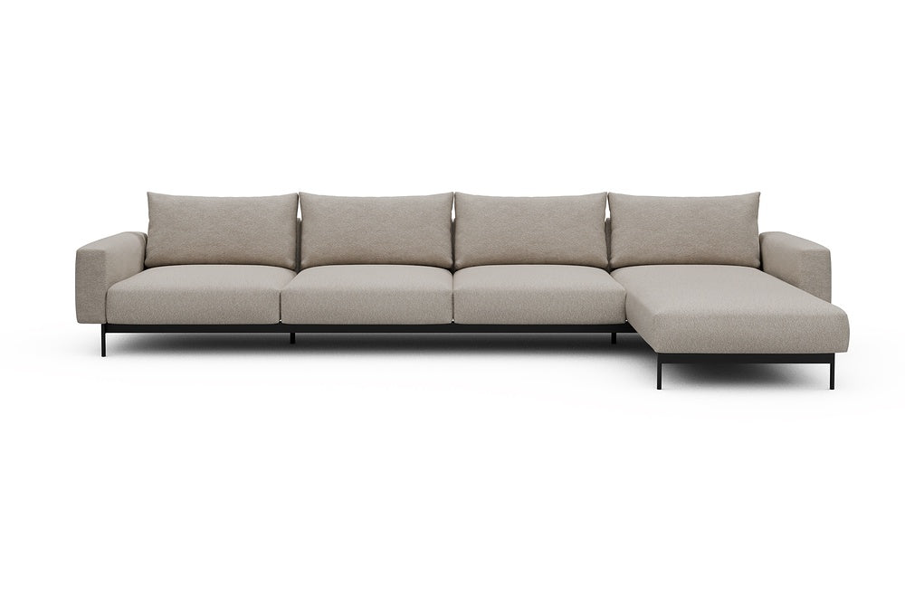 Arthon Modular Sofa - D3 - 395 x 185 cm - 3 Seater + Chaise - 816 Aivi Lace Beige