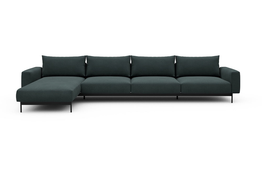 Arthon Modular Sofa - D3M - 395 x 185 cm - Chaise + 3 Seater - 851 Mahoga Dark Blue