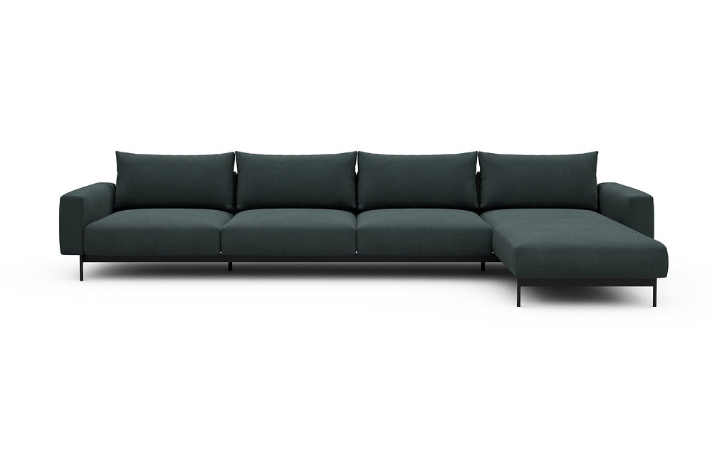 Arthon Modular Sofa - D3 - 395 x 185 cm - 3 Seater + Chaise - 851 Mahoga Dark Blue
