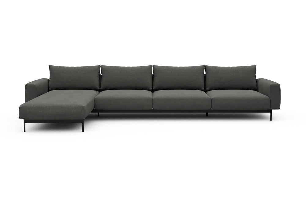 Arthon Modular Sofa - D3M - 395 x 185 cm - Chaise + 3 Seater - 852 Mahoga Seal Grey
