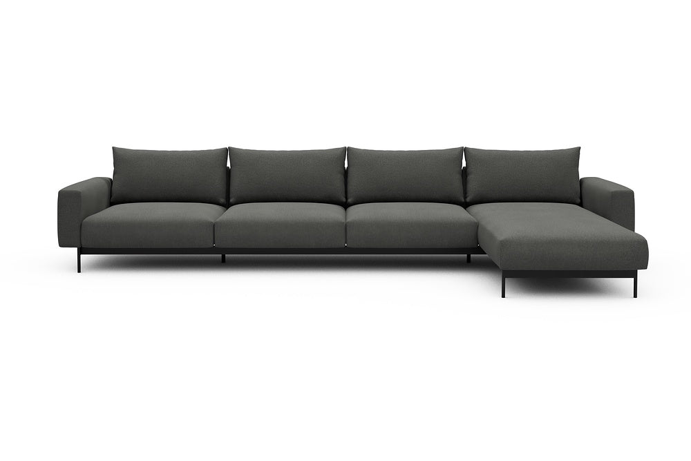 Arthon Modular Sofa - D3 - 395 x 185 cm - 3 Seater + Chaise - 852 Mahoga Seal Grey
