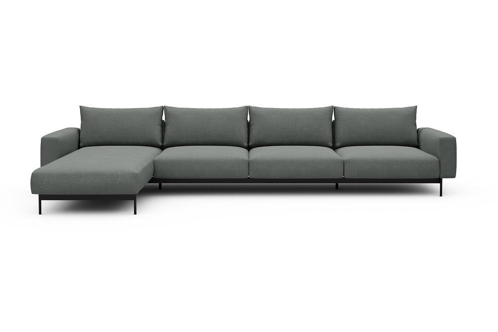 Arthon Modular Sofa - D3M - 395 x 185 cm - Chaise + 3 Seater - 853 Mahoga Dove Grey
