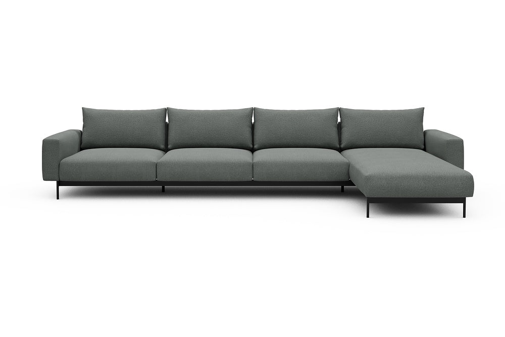 Arthon Modular Sofa - D3 - 395 x 185 cm - 3 Seater + Chaise - 853 Mahoga Dove Grey
