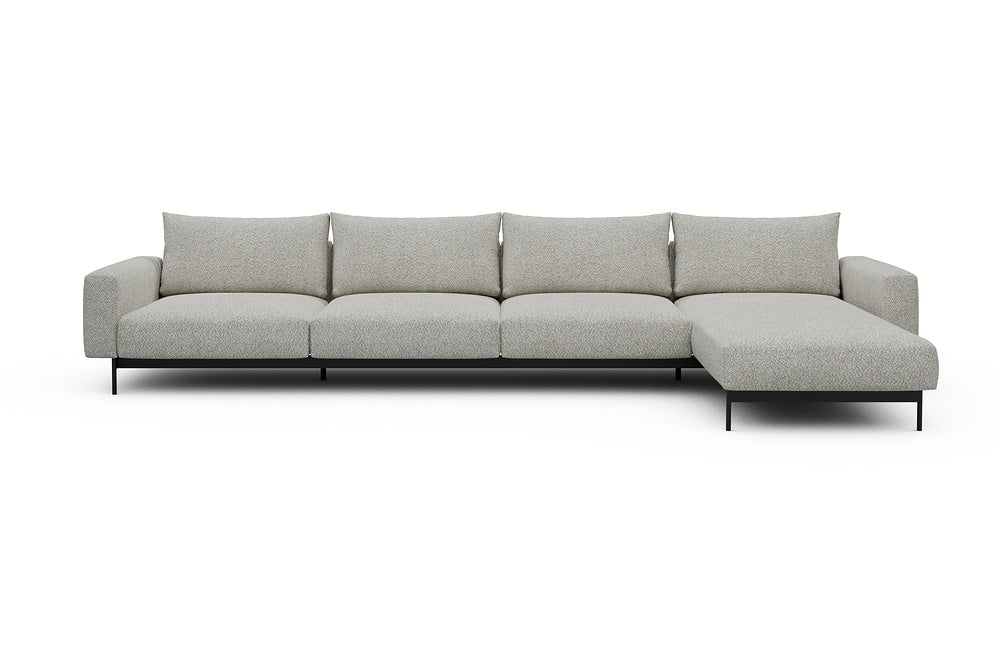 Arthon Modular Sofa - D3 - 395 x 185 cm - 3 Seater + Chaise - 867 Vanora Warm Sand