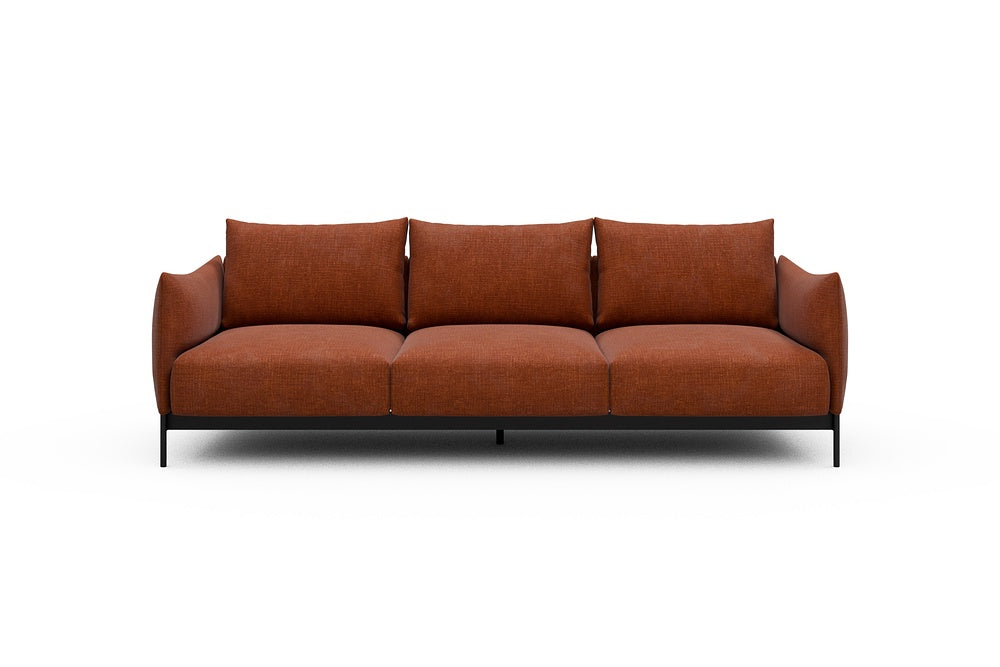 Kayto Modular Sofa - A3 - 250 x 100 cm - 3 Seater - 412 Esina Rust Orange