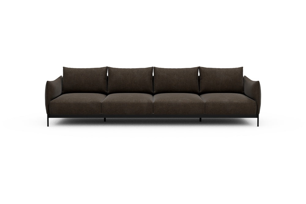 Kayto Modular Sofa - A4 - 325 x 100 cm - 4 Seater - 411 Esina Cedar Brown